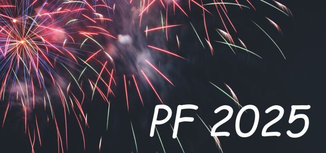 Novoročenky PF 2025
PF 2025 novoroční přání ohňostroj - zdarma ke stažení a k vytisknutí na výšku  jako firemní novoročenku ve formátu 210 x 99 mm pro obálku DL nebo poslat jako on-line elektonickou pohlednici e-card. Rozlišení 1920px. 
Keywords: PF 2025,PF,novoroční přání