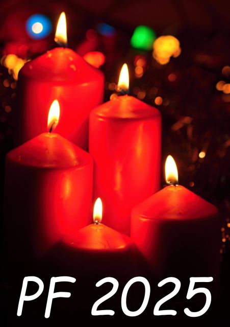 PF 2025 - novoroční přání červené svíčky
PF 2025 novoroční přání vánoční obrázky - zdarma ke stažení a k vytisknutí na výšku jako firemní novoročenku ve formátu 17 x 11,5 cm nebo poslat jako on-line elektonickou pohlednici e-card. Rozlišení 1920px.
Keywords: PF 2025 zdarma,novoročenky