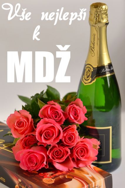 Přání k MDŽ - kytice růží, šampaňské a bonboniera
Kytice růží, šampaňské a bonboniera - přání a blahopřání k MDŽ obrázek květin ke stažení zdarma, k vytištění nebo jako elektronická pohlednice. Rozměry 17 x 11,5 cm pro obálku B6.
Keywords: přání k MDŽ,blahopřání k MDŽ